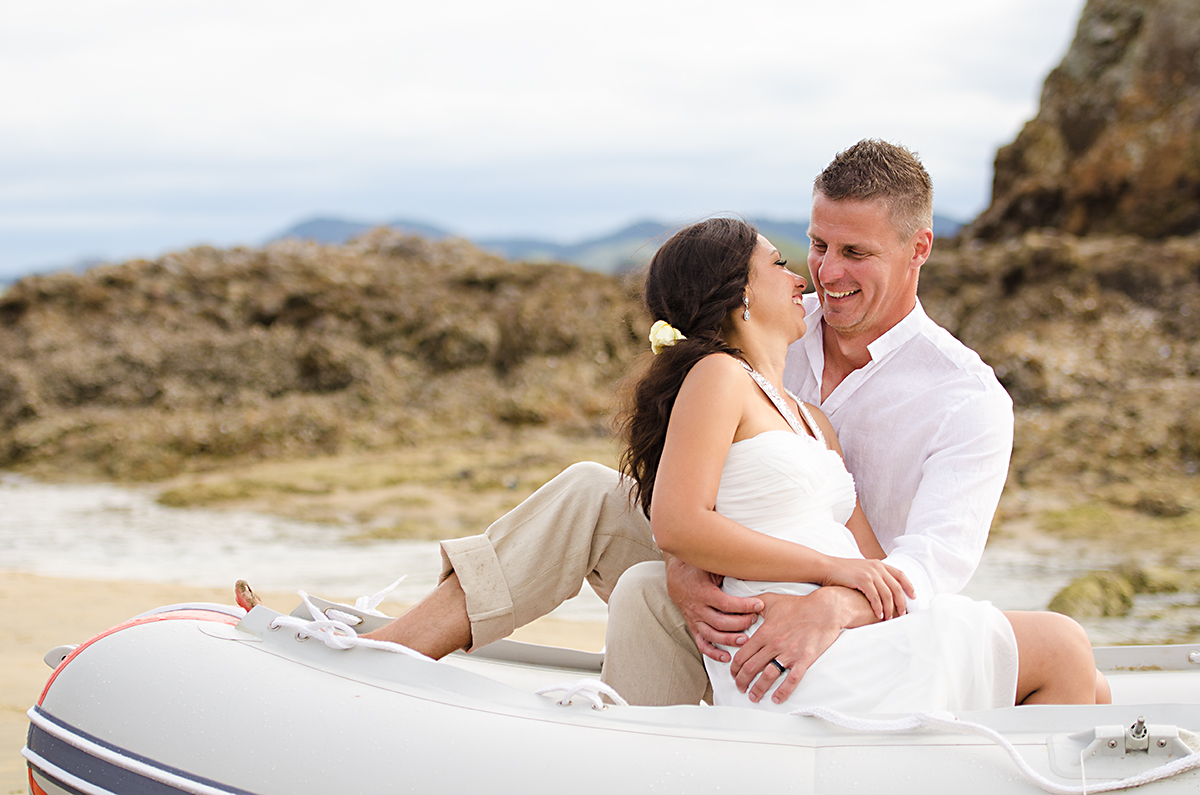 wedding photo on the beach